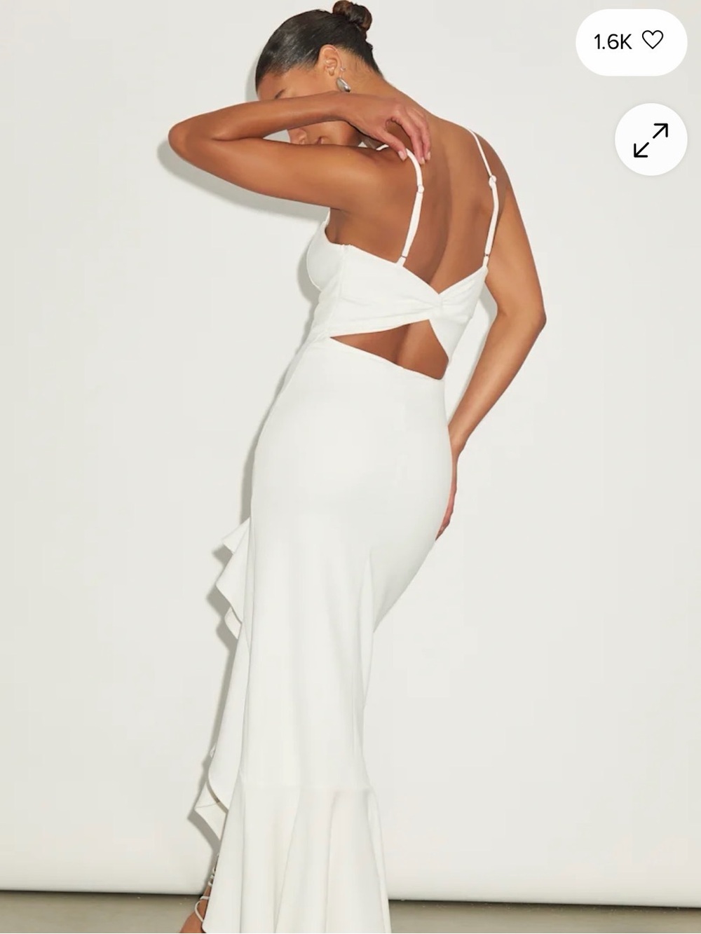 Sultry Ruffle Slit Dress - Picture 7 of 8